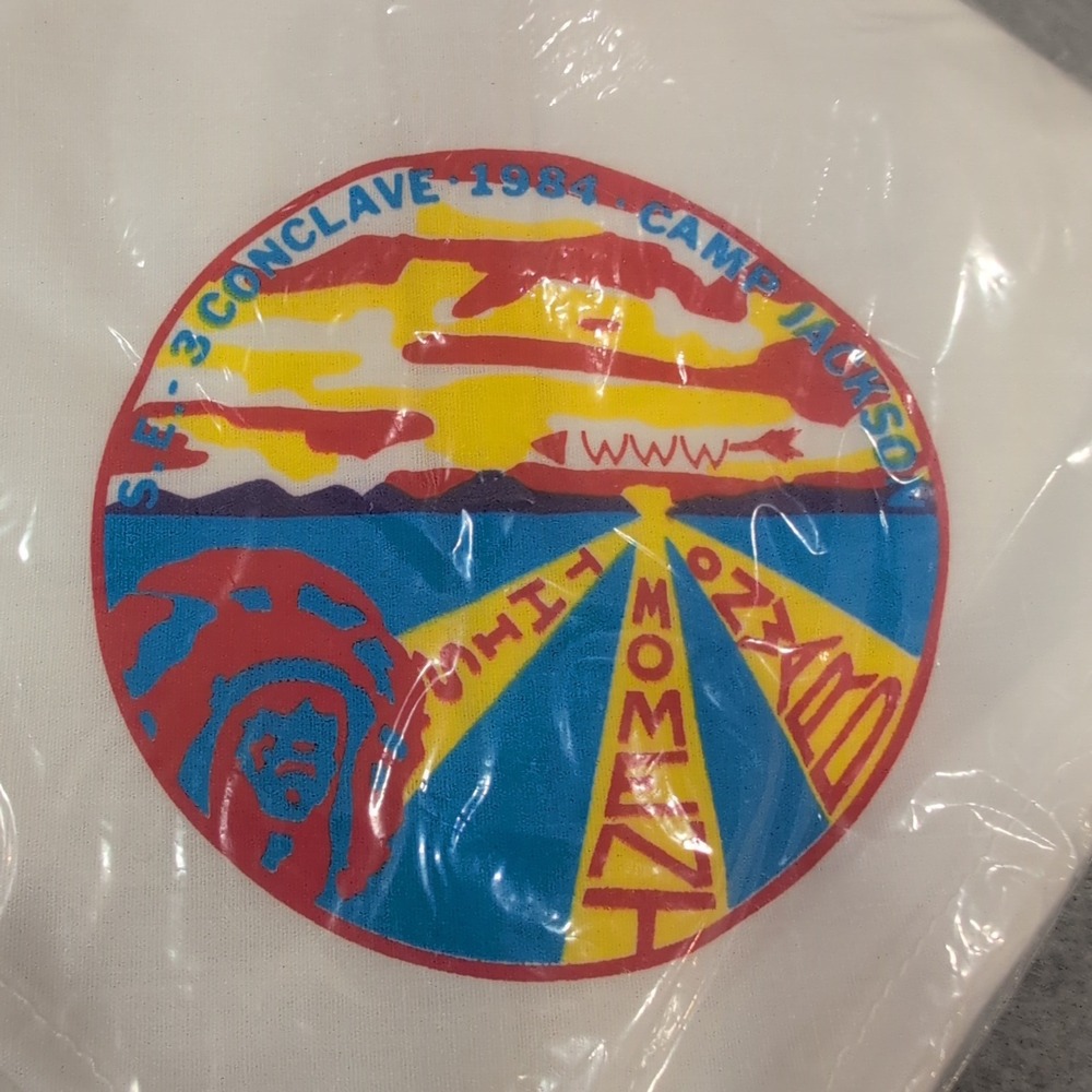 New/Sealed 1984 Camp Jackson 3 Conclave‎ Bandana Souvenir "This Moment Onward" - Picture 2 of 2